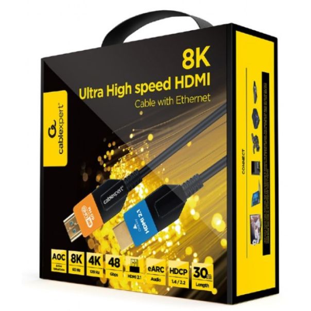 GEMBIRD Aktivni optički kabl ultra brzi HDMI 2.1 8K UHD with Ethernet CC-HDMI8K-AOC-30M, 30m - 45812
