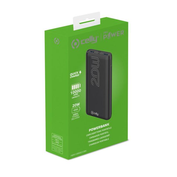 CELLY Power bank EVO 10000mAh, crna - PBPD10000EVOBK