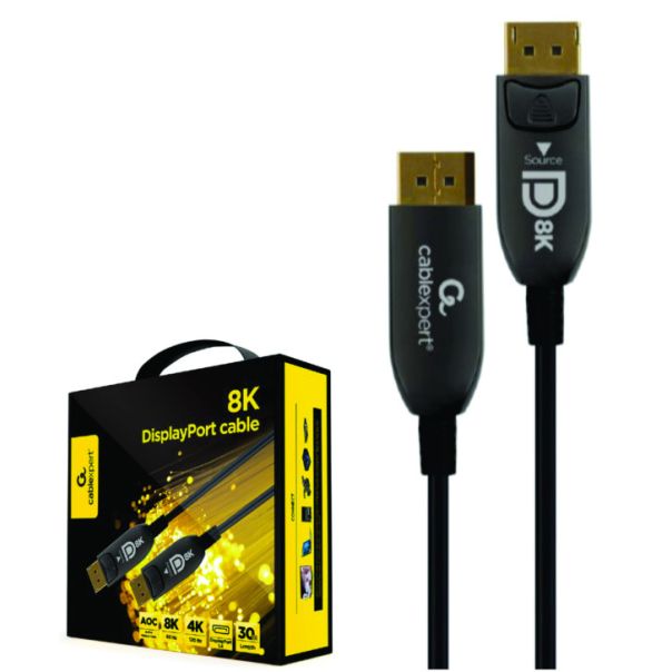 GEMBIRD Aktivni optički kabl DisplayPort v.1.4 CC-DP8K-AOC-30M , 30m, crna - 45808