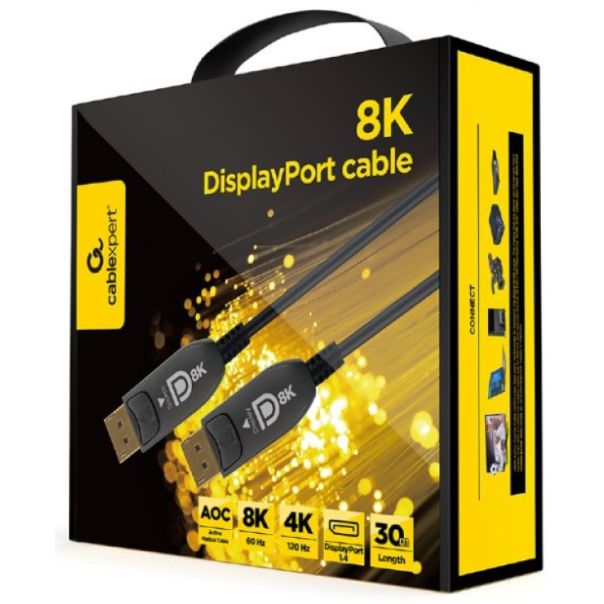 GEMBIRD Aktivni optički kabl DisplayPort v.1.4 CC-DP8K-AOC-30M , 30m, crna - 45808