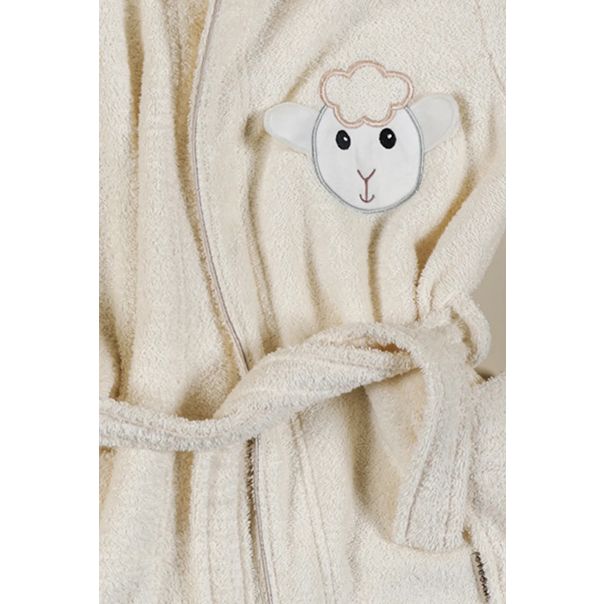 STEFAN Bade mantil sa vezom-ovčica+keder (paspul) vel.2 - 587-O