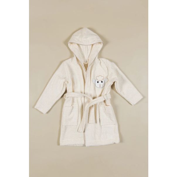 STEFAN Bade mantil sa vezom-ovčica+keder (paspul) vel.2 - 587-O