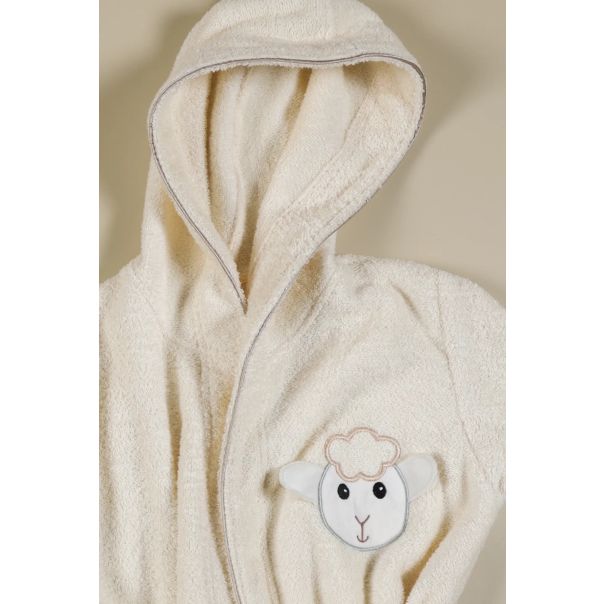 STEFAN Bade mantil sa vezom-ovčica+keder (paspul) vel.2 - 587-O