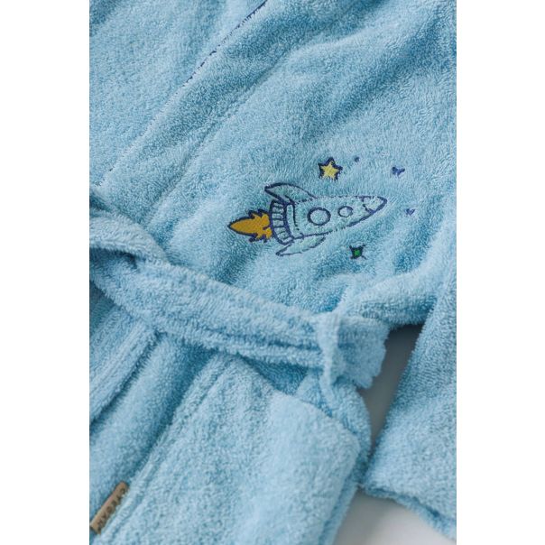 STEFAN Bade mantil sa vezom Svemir, plava - 587-s