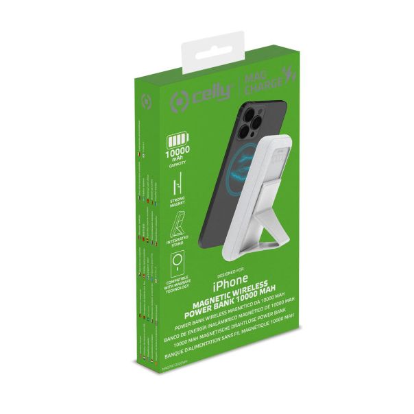 CELLY Power Bank magsafe, bela - MAGPB10000WH