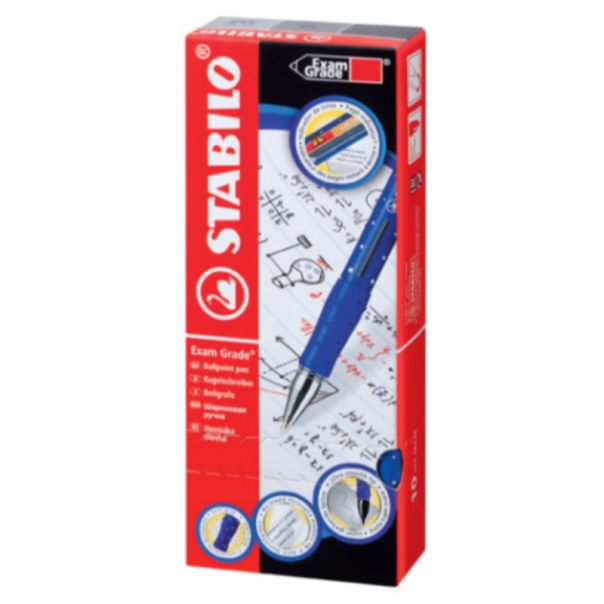 STABILO Hemijska olovka sa pokazateljem nivoa mastila Exam grade, plava, kutija 1/10 - 588G1046