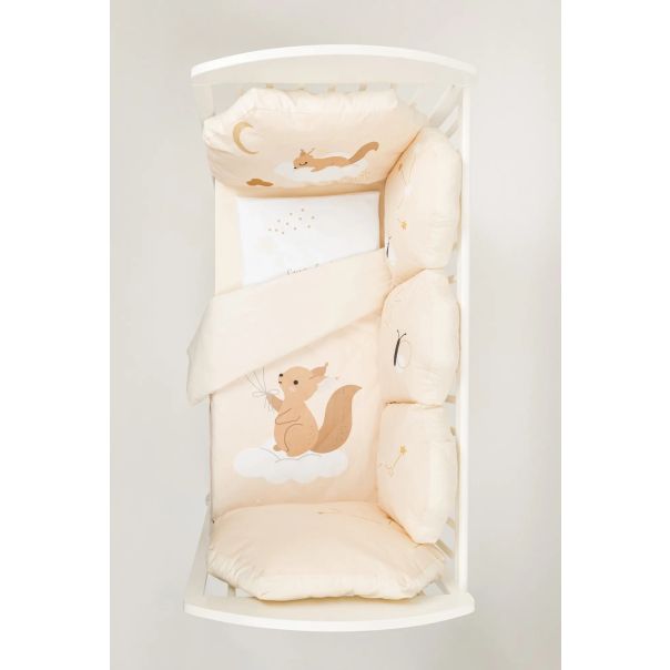 STEFAN Posteljina koja svetli sa ogradicom-Veverica 120x80 - 589-veverica
