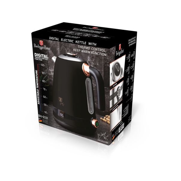 BERLINGER HAUS Ketler 1.7l digitalni black rose collection - 490993