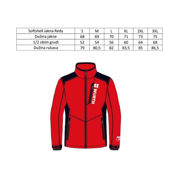 WURTH Softshell jakna, REDY - 5899800700-REDY