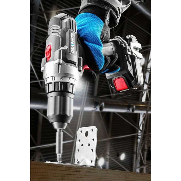 GRAPHITE Aku bušilica - odvijač 18V Li-Ion, Solo, bez baterije i punjača - 58G000