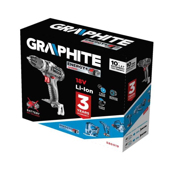 GRAPHITE Aku udarna bušilica - odvijač, Solo, bez baterije i punjača - 58G019