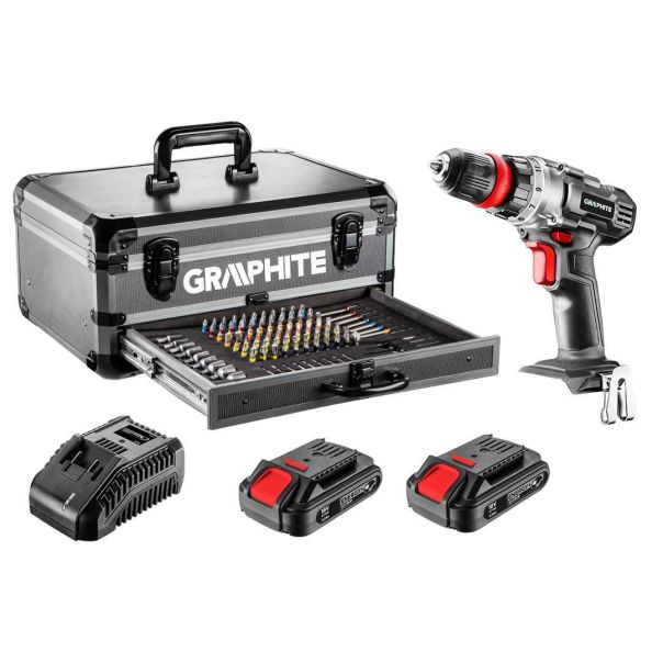 GRAPHITE Aku udarna buš u alu kof.109 delova - 58G022-PS15