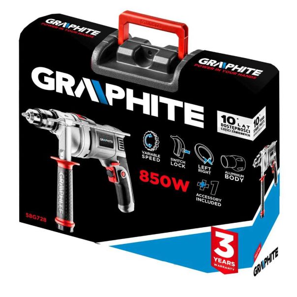 GRAPHITE Bušilica udarna 850W - 58G728
