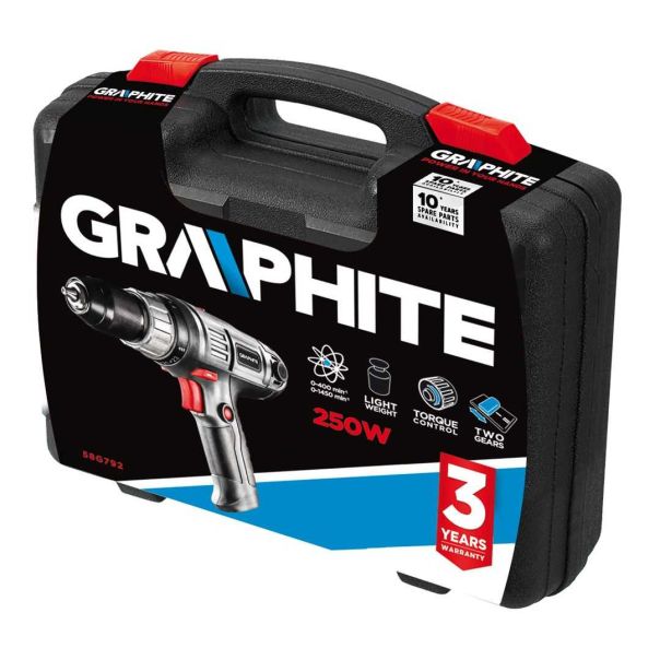 GRAPHITE Bušilica odvrtač 250W - 58G792