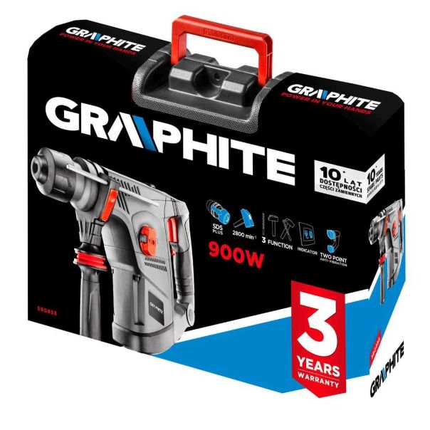 GRAPHITE Udarni čekić SDS+ 900W - 58G858