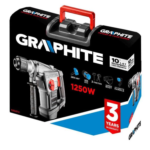 GRAPHITE Udarni čekić SDS max 1250W Graphite - 58G874