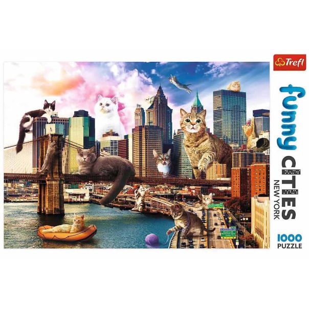 TREFL Puzzle Cats in New York - 1.000 delova - 103795-T10595