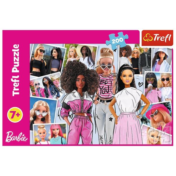 TREFL Puzzle In the world of Barbie - 200 delova - 103519-T13301