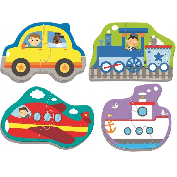 TREFL Puzzle 4u1 Baby transport vehicles 36075 - 2 dela - 102613-T36075