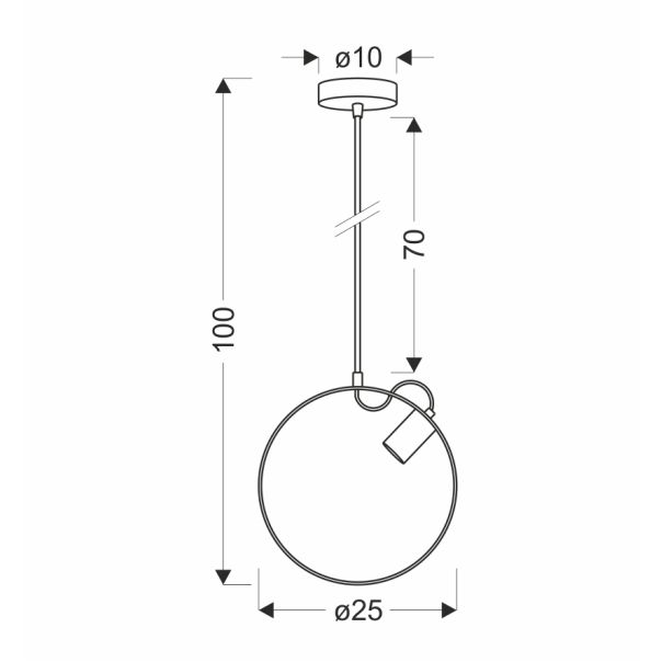 Nexo Viseća Lampa Crna 1x40W E27 - 15082-1