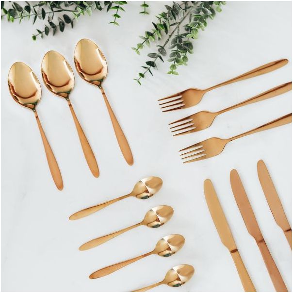 DEKOR DOM Pribor za jelo 16/1 Abele, copper - 038992-1