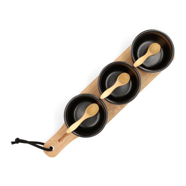 DEKOR DOM Set činija 32x8cm Fincan 3/1, crna - 039651