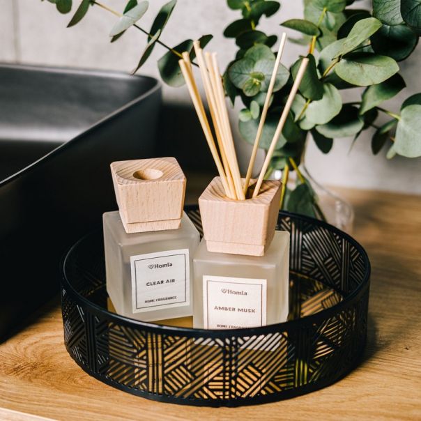 DEKOR DOM Tacna sa ogledalom ART DECO 20x5 cm - Black - HML - 041930