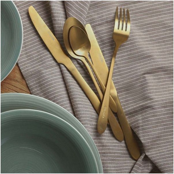 DEKOR DOM Pribor za jelo 16/1 Abele, zlatna - 038991