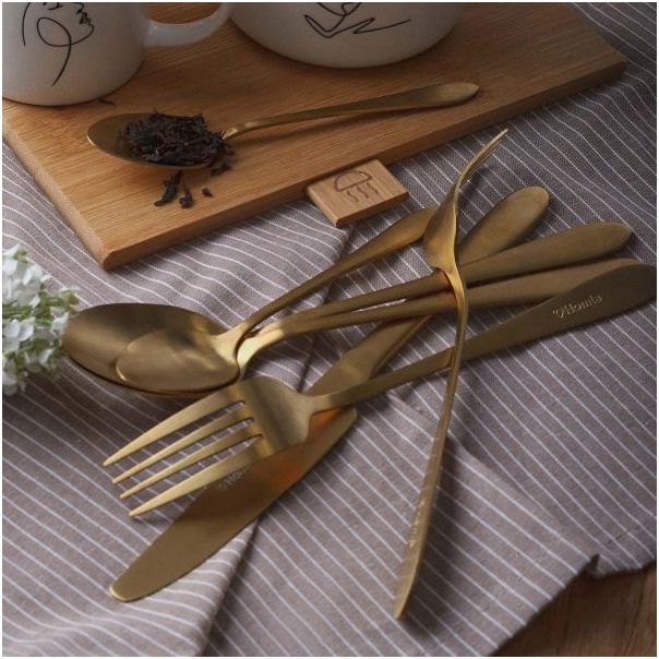 DEKOR DOM Pribor za jelo 16/1 Abele, zlatna - 038991