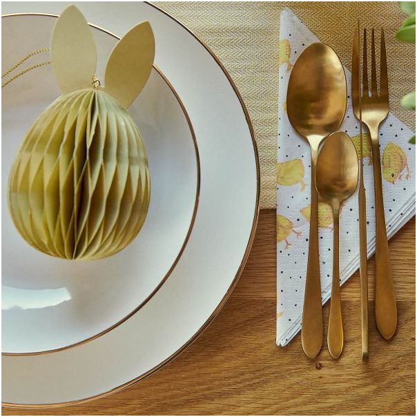 DEKOR DOM Pribor za jelo 16/1 Abele, zlatna - 038991