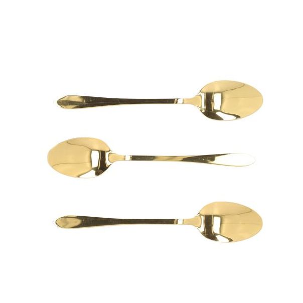 DEKOR DOM Set kafenih kašičica Stilo 3/1, zlatna - 038996