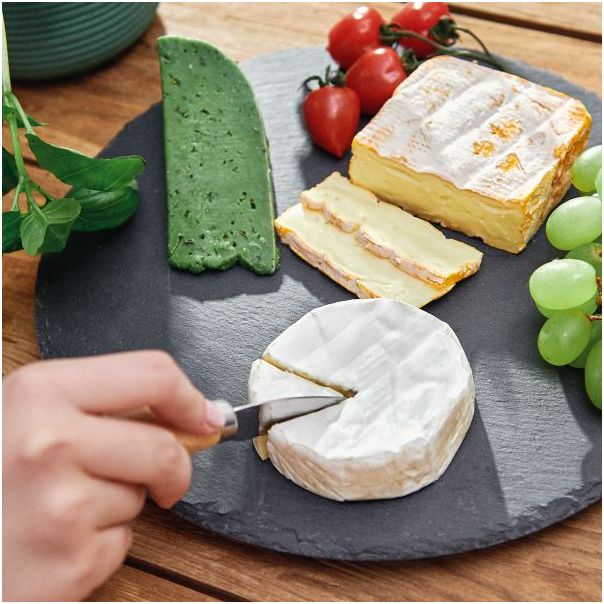 DEKOR DOM Daska za posluživanje 30cm Stone, crna - 039043-1
