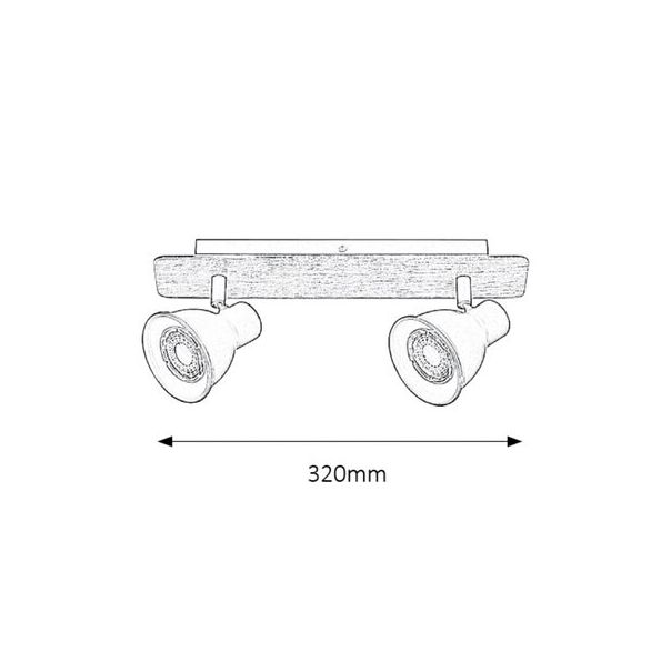 Rabalux Spot rasveta Mac GU10 2x MAX 15W bukva (5903) - 5903