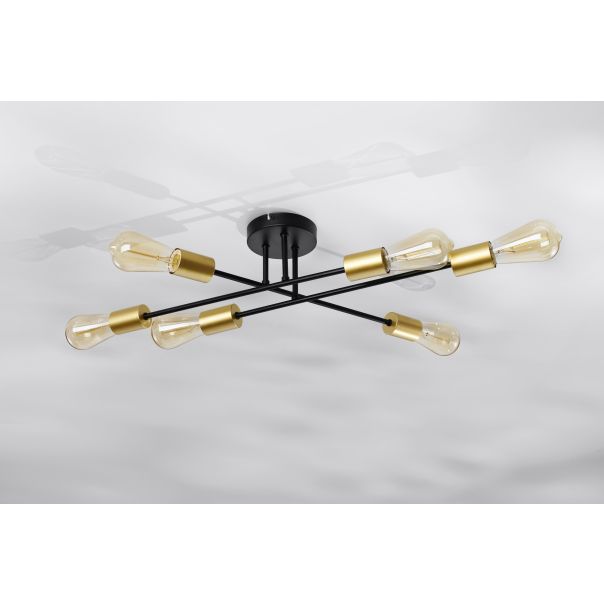 Crespilo Luster Crni 6x40W E27 - 15013-1-1