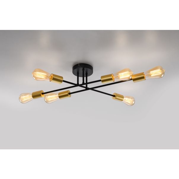 Crespilo Luster Crni 6x40W E27 - 15013-1-1