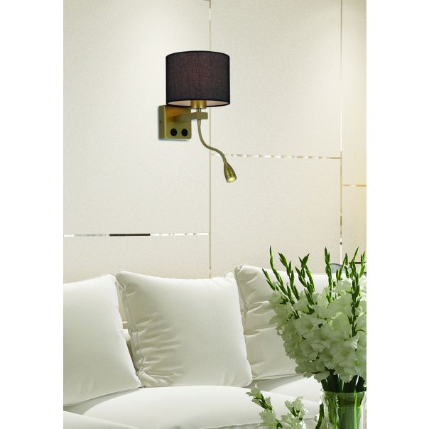 Polo Zidna Lampa 2 1x40W E27 + 2W LED - 15142-1-1