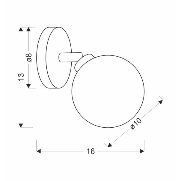 Rodia Zidna Lampa Grafit 1x40W G9 - 15131-1