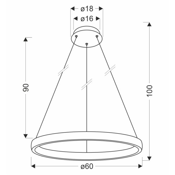 Hashim Visilica 60cm Zlatna 34W LED Prozirni Kristali - 15020-1-1