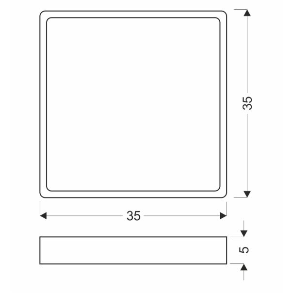 Quattro Plafonjera 3 35x35 18W LED 4000K - 15167-1