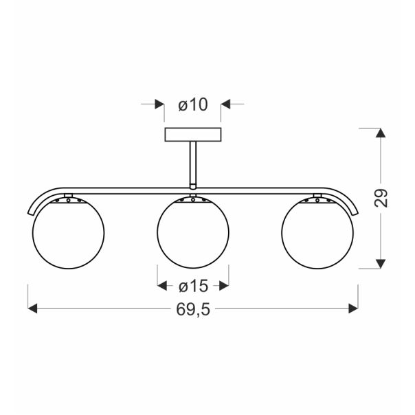 Amadeo Luster Mesing 3x40W E14 - 15031-1-1
