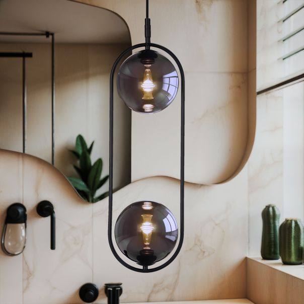 Cordel Viseća Lampa Grafit Crna 2x28W G9 - 15037-1-1