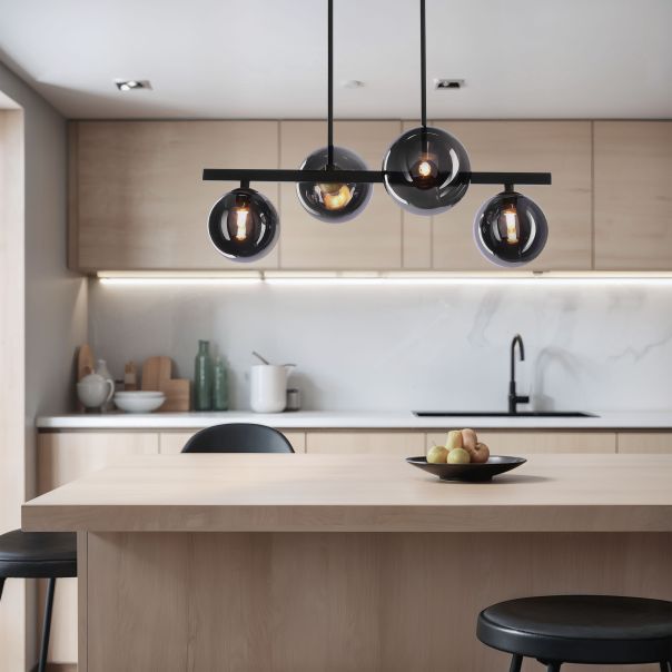 Kama Viseća Lampa Crno Zlatna 4x28W G9 - 15040