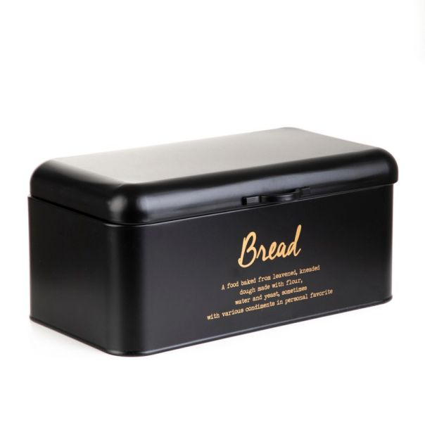 DEKOR DOM Kutija za hleb ESCILLE 33x19x15 cm - Black - HML - EP2880693