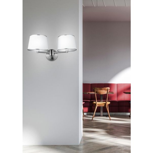 Ibis Zidna Lampa Srebrna 2x40W E14 satyna - 15145-1