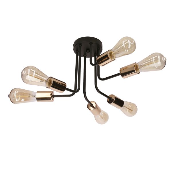 Spill Luster Crni 6x60W E27 - 15011-1