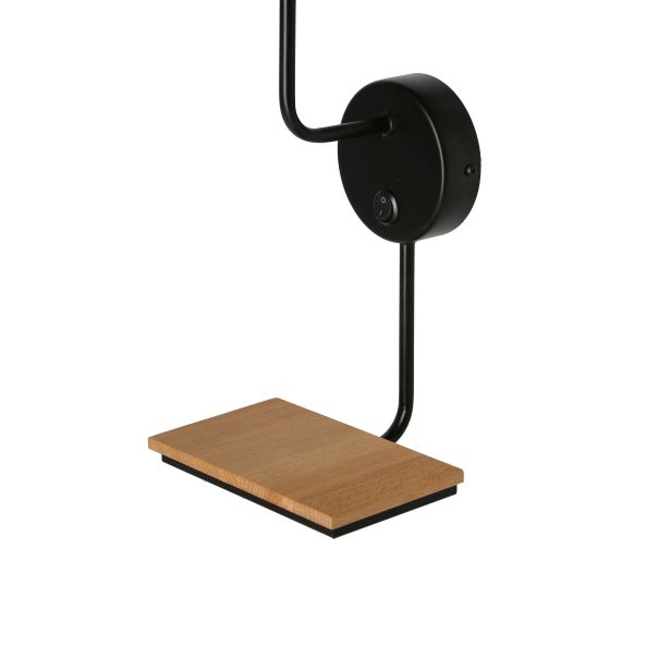 Keto Zidna Lampa sa Prekidačem Crna 1x40W E14 - 15148