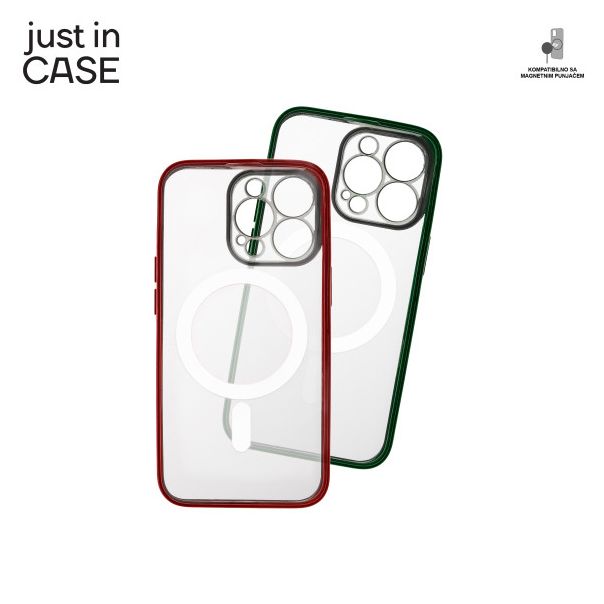 JUST IN CASE 2u1 Extra case MIX Magnetic za iPhone 13 PRO, srebna/crvena - MAG106GNRD