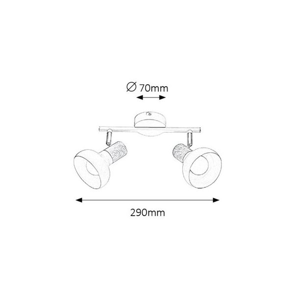Rabalux Spot rasveta Holly E14 2x MAX 40W bela (5944) - 5944