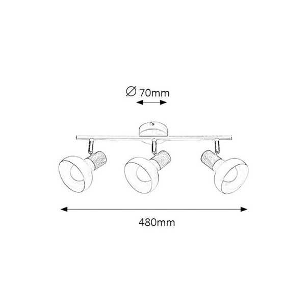 Rabalux Spot rasveta Holly E14 3x MAX 40W bela (5945) - 5945-1