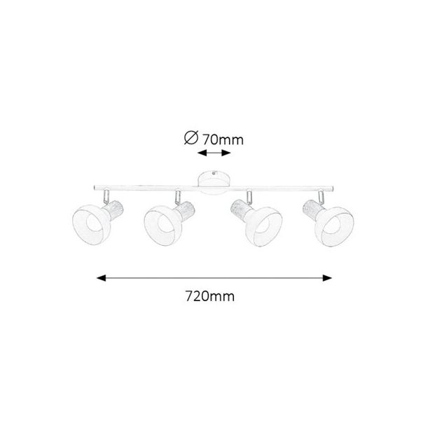 Rabalux Spot rasveta Holly E14 4x MAX 40W bela (5947) - 5947